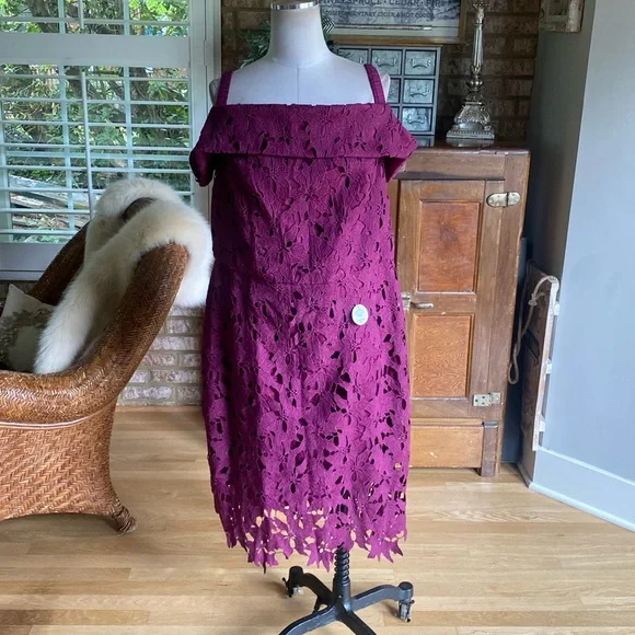 Chi Chi London | Dresses | Chi Chi London Bardot Crochet Lace Bodycon Dress In Purple Plus 8 New | Poshmark Chi Chi London | Dresses | Chi Chi London Bardot Crochet Lace Bodycon Dress In Purple Plus 8 New | Poshmark